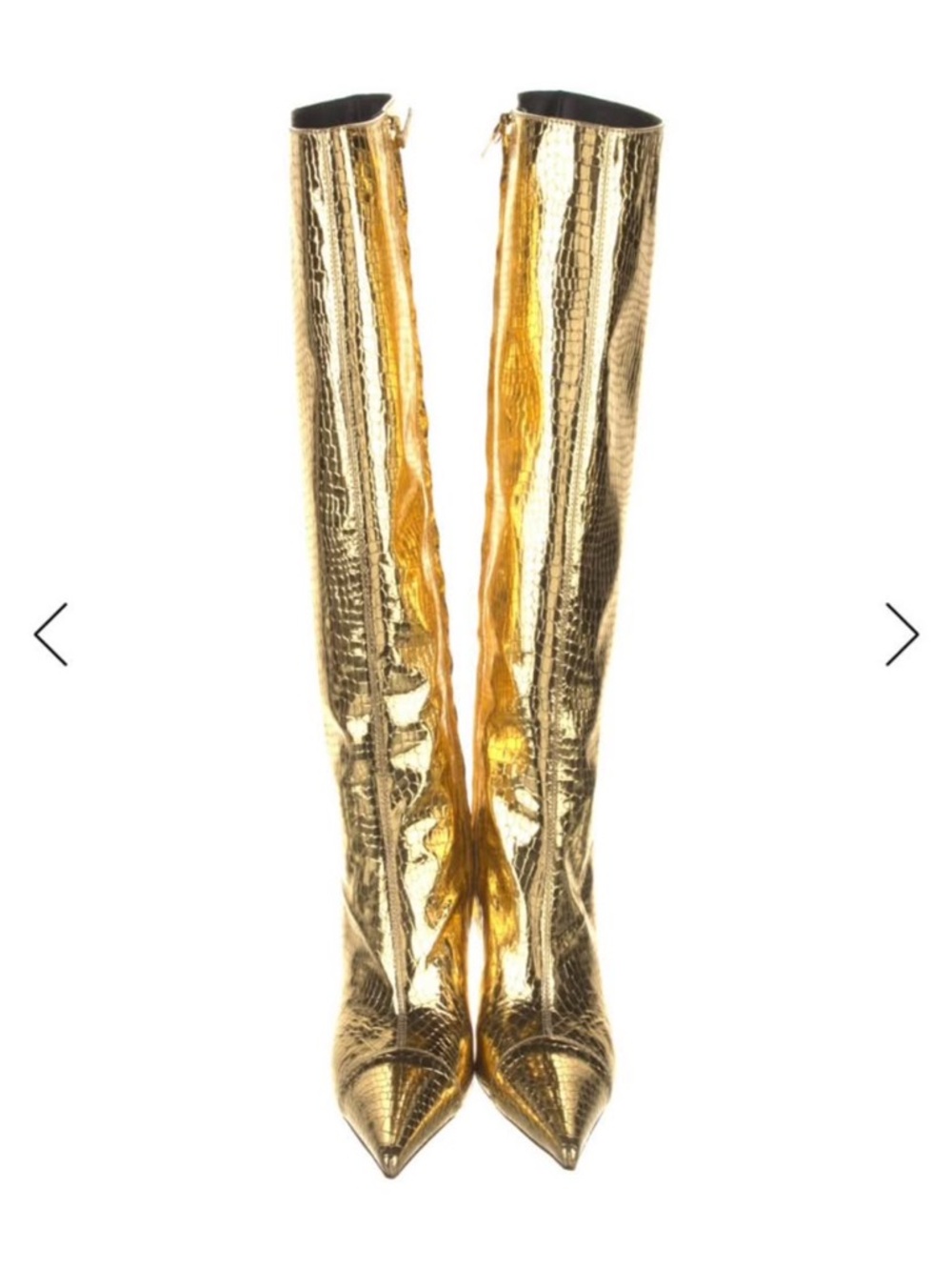 Alexandre Vauthier Gold Statement Boots – Never Worn – Size 38 - NEVER WORN - Picture 4 of 6